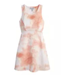 NWT Girls Allover Print Tank Dress Coral Tie-dye size XL